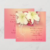 Lily Wedding Invite Kaart (Voorkant / Achterkant)
