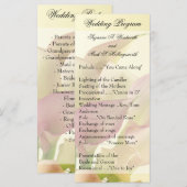Lily Wedding Programma's, Bloemen, Bloemen, Lente Programmakaart (Voorkant / Achterkant)