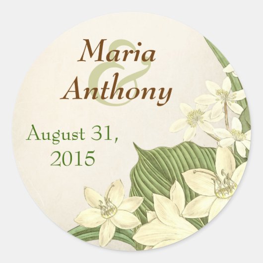 lily wedding sticker (Voorkant)