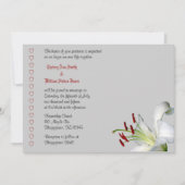 Lily, White en Red Wedding Invitations Kaart (Voorkant)