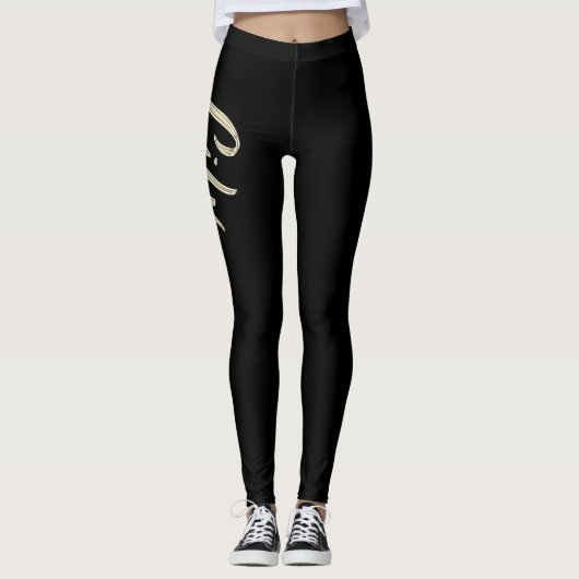 Lily white gold Handwriting Hose Leggings (Voorkant)
