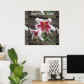Lily White Paars House Plant Poster (Thuiskantoor)