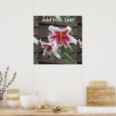 Lily White Paars House Plant Poster (Keuken)