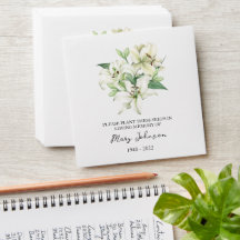 Lily Zaadpakket Herdenking Funeral Envelope