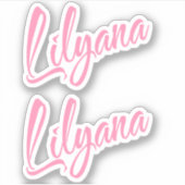 Lilyana naam x2 sticker (Voorkant)