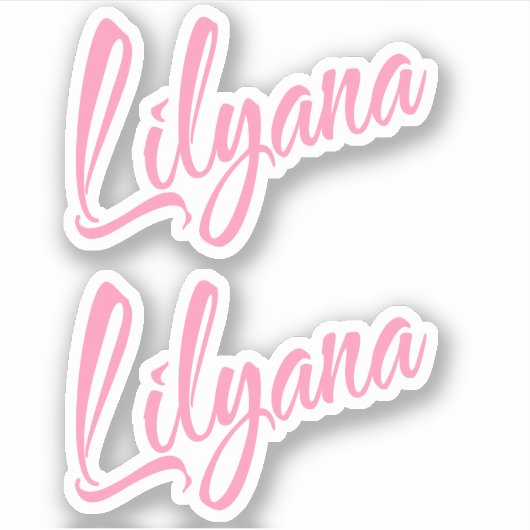 Lilyana naam x2 sticker (Voorkant)