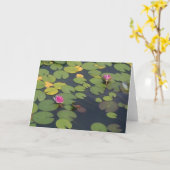 Lilypad Pond Painting Kaart (Gele Bloem)