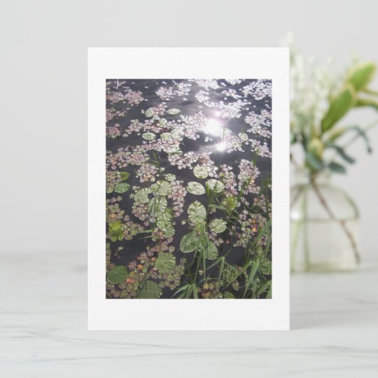 'Lilypads' All-purpose uitnodiging om aan te passe (Staand voorkant)