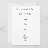 'Lilypads' All-purpose uitnodiging om aan te passe (Achterkant)