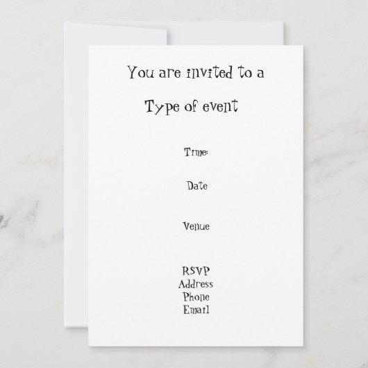 'Lilypads' All-purpose uitnodiging om aan te passe (Achterkant)