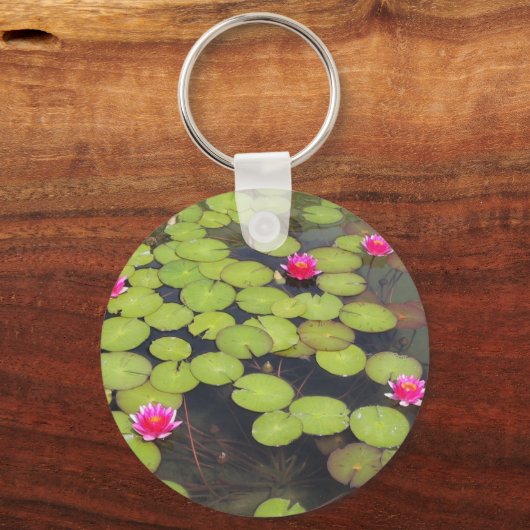 Lilypads en waterlilies sleutelhanger (Voorkant)