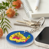 Lily's Abstracte kat Sleutelhanger (Voorkant Rechts)