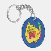 Lily's Abstracte kat Sleutelhanger (Voorkant Links)