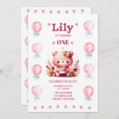 Lily's eerste verjaardag kaart (Voorkant / Achterkant)