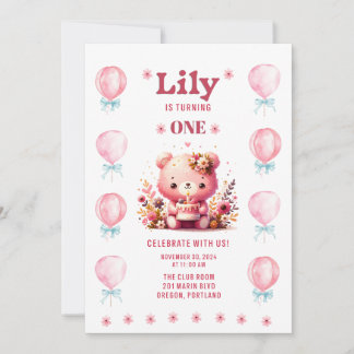 Lily's eerste verjaardag kaart