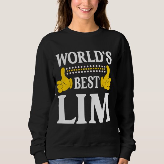 Lim achternaam Funny Team Familie Achternaam World Trui (Voorkant)