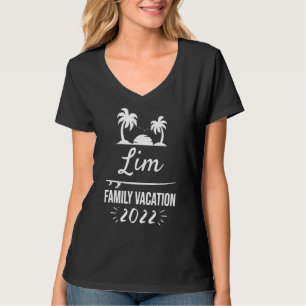 Lim Family Vacation Tropical Group Trip Beach T-shirt