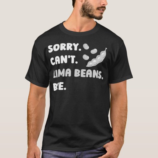 Lima Bean Grappige Plant Groente T-shirt (Voorkant)