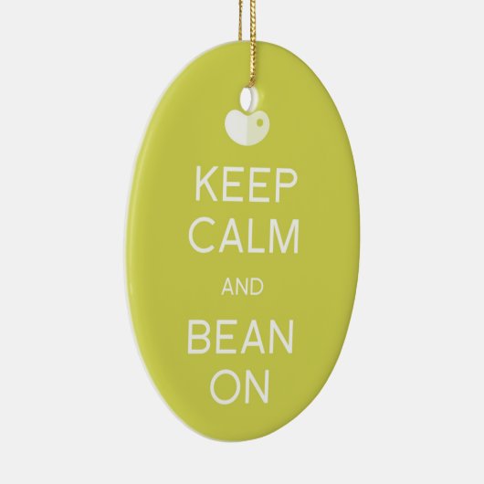 LIMA Bean "Keep Calm" Ornament (Rechts)