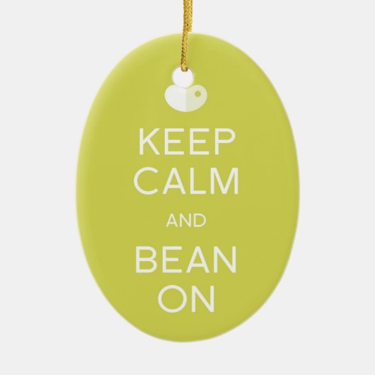 LIMA Bean "Keep Calm" Ornament (Voorkant)