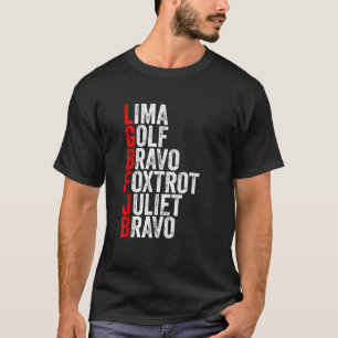 Lima Golf Bravo Camo Amerikaanse vlag Patriot T Sh T-shirt