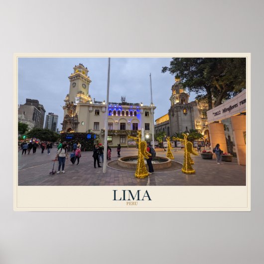 Lima na zonsondergang poster (Voorkant)