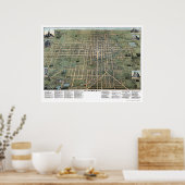 Lima, OH Panorama - 1892 Poster (Keuken)