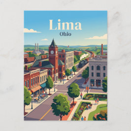 Lima, Ohio Briefkaart