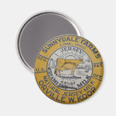 Lima Ohio Sunnydale Boerderijen Melkfles Pet Koe K Magneet (Voorkant / Achterkant)