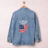Lima Ohio USA State America Travel Ohioan Premium Denim Jacket (Hangar)