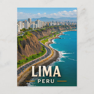 Lima Pacifische kust en Peruviaans erfgoed Briefkaart
