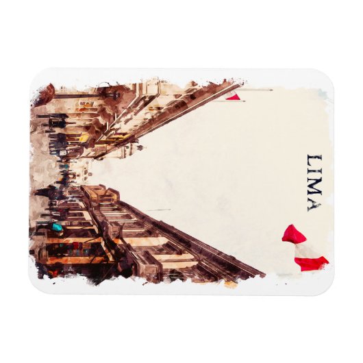 Lima Peru Architectuur Reizen Magneet (Horizontaal)