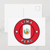Lima Peru Briefkaart (Voorkant / Achterkant)