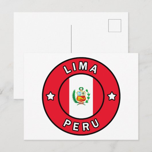 Lima Peru Briefkaart (Voorkant / Achterkant)
