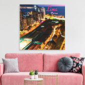 Lima Peru Capital Pacific Coast City Lichtrecht na Canvas Afdruk (Insitu (Woonkamer))