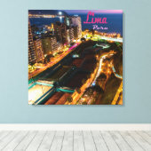 Lima Peru Capital Pacific Coast City Lichtrecht na Canvas Afdruk (Insitu (Houten vloer))