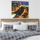 Lima Peru Capital Pacific Coast City Lichtrecht na Canvas Afdruk (Insitu (Slaapkamer))