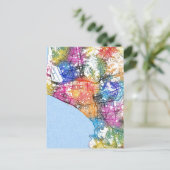 Lima Peru City Map Briefkaart (Staand voorkant)