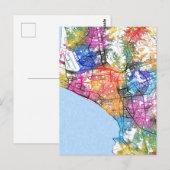 Lima Peru City Map Briefkaart (Voorkant / Achterkant)