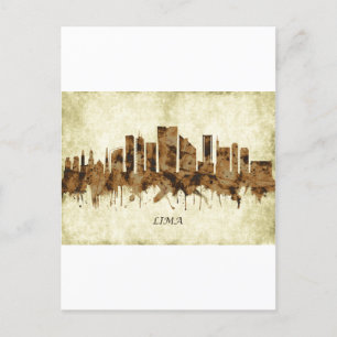 Lima Peru Cityscape Uitnodiging Briefkaart