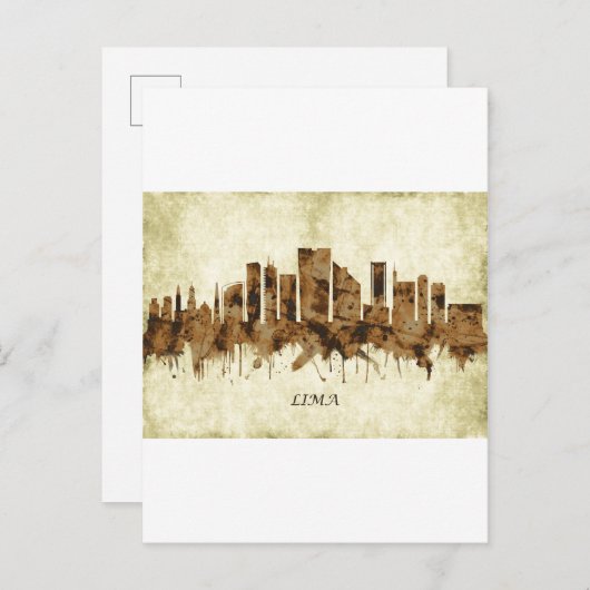 Lima Peru Cityscape Uitnodiging Briefkaart (Voorkant / Achterkant)