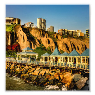 Lima Peru Coastal Scene Foto Afdruk
