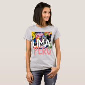 Lima Peru, Cool Graffiti Mural Shirt, W T-shirt (Voorkant volledig)