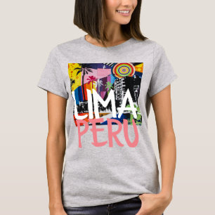 Lima Peru, Cool Graffiti Mural Shirt, W T-shirt