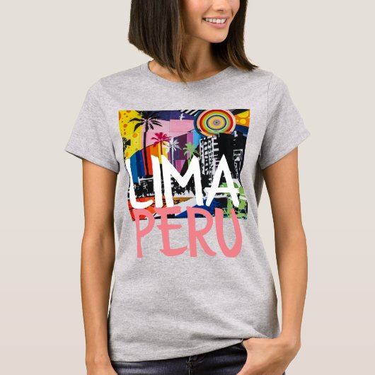 Lima Peru, Cool Graffiti Mural Shirt, W T-shirt (Voorkant)