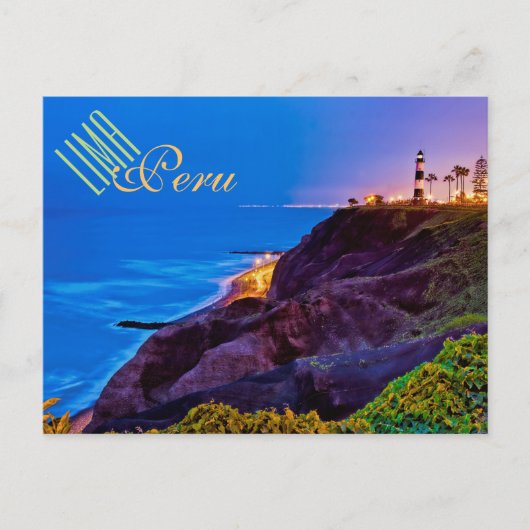 Lima, Peru, Miraflores District, SA Briefkaart (Voorkant)