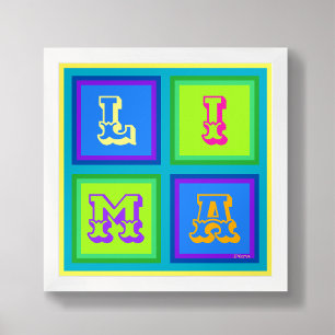 Lima Peru modern kleurrijk kunst Poster