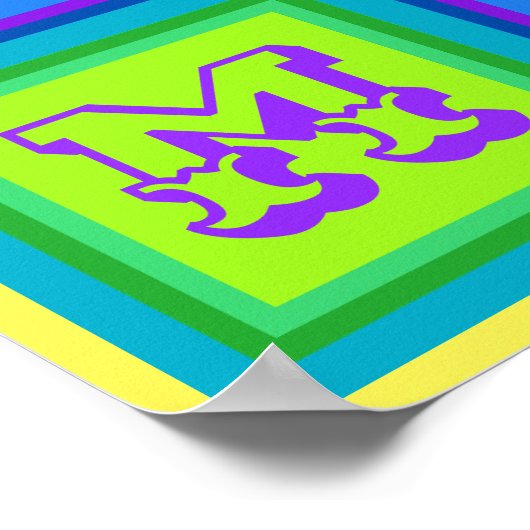 Lima Peru modern kleurrijk kunst Poster (Hoek)