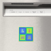 Lima Peru moderne kleurrijke decoratie Magneet (Insitu (Vaatwasser))