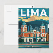 Lima, Peru Plaza Mayor Briefkaart (Voorkant / Achterkant)